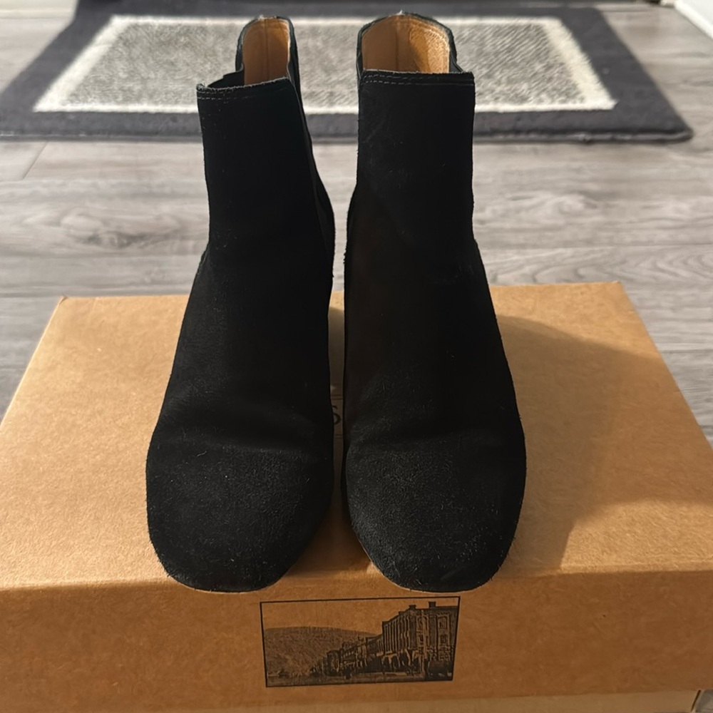 Madewell Black Velvet Boots